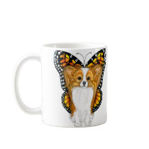 Papillon in Disguise Coffee Mugs