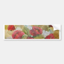 papoilas escarlate bumper stickers