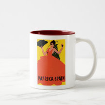 Paprika Spain VIntage Label Coffee Mugs
