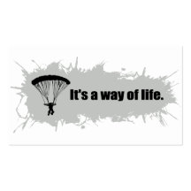 Parachuting is a Way of Life Business Cards