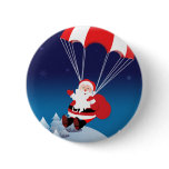 Parachuting Santa Buttons