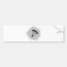 Parachuting Scribble Style Bumper Stickers