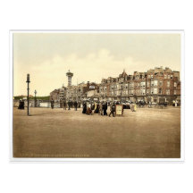 Parade and revolving tower, Morecambe, England rar Post Card