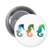 Parade of Tropical Seahorses Button