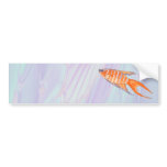 Paradise Fish Painting with Shell Fractal. Custom bumper stickers