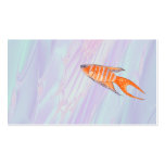 Paradise Fish Painting with Shell Fractal. Custom business cards