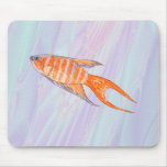 Paradise Fish Painting with Shell Fractal. Custom mousepads