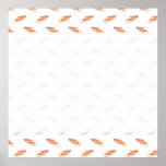 Paradise Fish Pattern. Watercolor. Custom. posters
