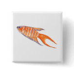 Paradise Fish Watercolor Painting. Custom. buttons