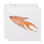 Paradise Fish Watercolor Painting. Custom. invitations