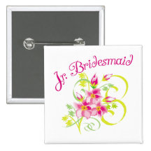 Paradise Jr. Bridesmaid Favours Pinback Button