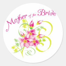 Paradise Mother of the Bride Gifts Round Sticker