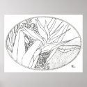 Paradise Waves Colouring Book Page posters