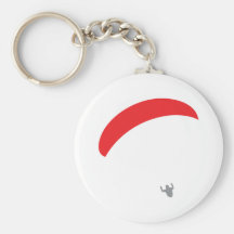 paraglider red - paragliding key chain
