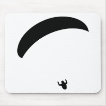 paragliding black icon mouse pad