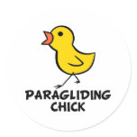 Paragliding Chick Sticker