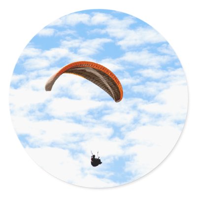 Paragliding in the Clouds - Customizable Stickers