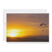 Paragliding on the sunset