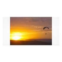 Paragliding on the sunset