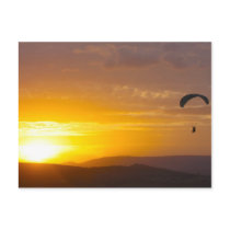 Paragliding on the sunset