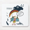 Paragliding Vulture Cartoon - Cloud Base mousepads