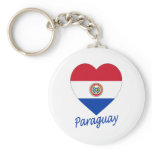 Paraguay Flag Heart keychains