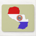 Paraguay flag map mouse mat