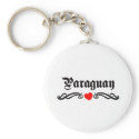 Paraguay Tattoo Style keychains