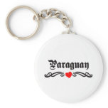 Paraguay Tattoo Style keychains