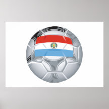 Paraguayian Soccer Ball Poster