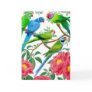 Parakeets and Peonies Card