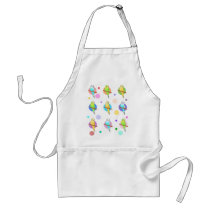 Parakeets & Polka Dots Pattern Apron