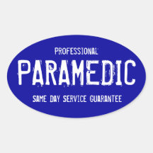 Paramedic 1 oval sticker