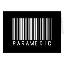 Paramedic Bar Code Greeting Cards