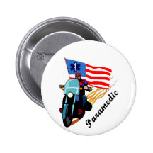 Paramedic Bikers Pinback Buttons