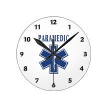 Paramedic Blue Star of Life Clock