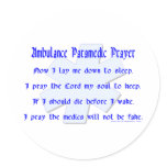 Paramedic Prayer Stickers