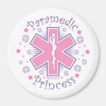 Paramedic Princess Refrigerator Magnets