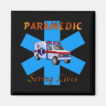 Paramedic Saving Lives Refrigerator Magnet
