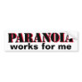 Paranoia Bumper Stickers