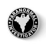 Paranormal Investigator Logo Halloween Costume buttons