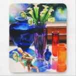 "Parasol" Whimsical Still Life Watercolor mousepads