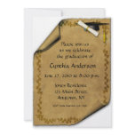 Parchment Scroll Graduation Invitation