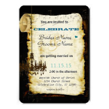 Parchment Scroll Marry My Best Friend Wedding Personalised Invites