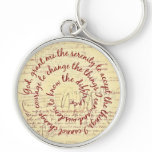 Parchment Serenity Prayer Keychain