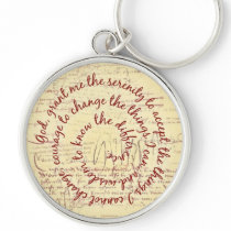 Parchment Serenity Prayer Keychain