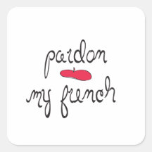 Pardon My French with Beret Stickers