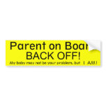 Parent on Board bumper stickers
