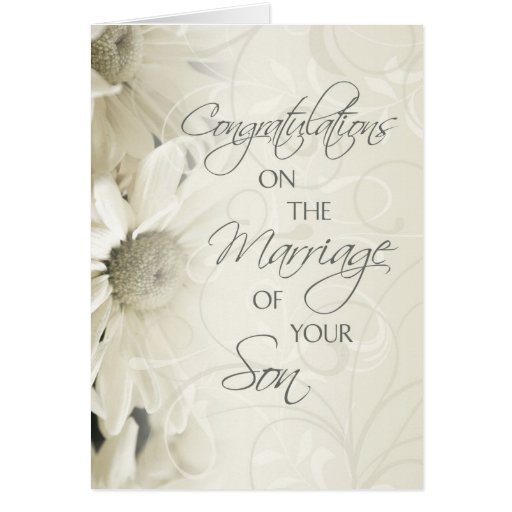 Parents of the Groom Wedding Congratulations Card