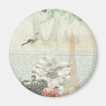 Paris a la Impressionism Fridge Magnet